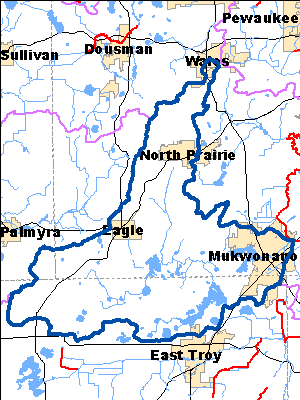 Impaired Water in Mukwonago River Watershed