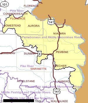 Pemebonwon and Middle Menominee Rivers Watershed