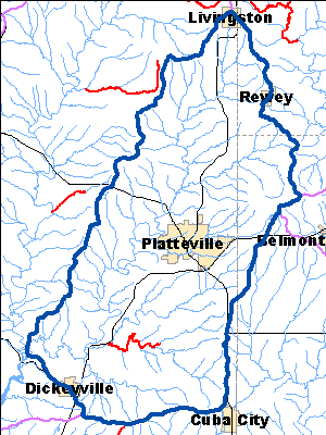 Impaired Water in Little Platte River Watershed