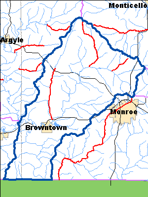 Impaired Water in Jordan and Skinner Creeks Watershed