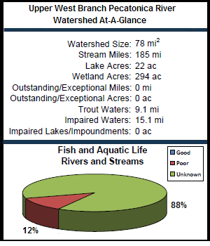 Upper West Branch Pecatonica River Watershed At-a-Glance