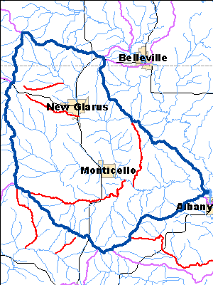 Impaired Water in Little Sugar River Watershed