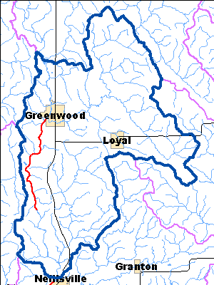 Impaired Water in Cawley and Rock Creeks Watershed