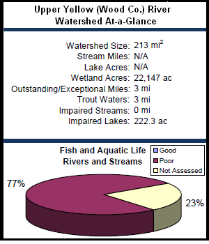 Upper Yellow (Wood Co.) River Watershed At-a-Glance