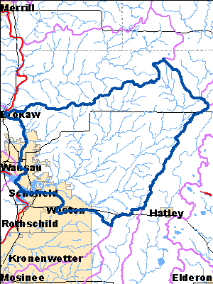Impaired Water in Lower Eau Claire (Marathon Co.) River Watershed