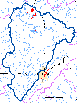 Impaired Water in Upper Eau Claire River Watershed