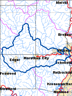 Impaired Water in Lower Rib River Watershed