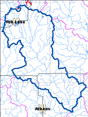 Impaired Water in Upper Rib River Watershed