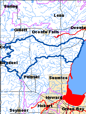 Impaired Water in Pensaukee River Watershed