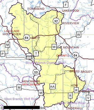 South Branch Oconto River Watershed