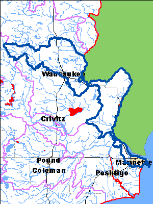 Impaired Water in Wausaukee and Lower Menominee Rivers Watershed