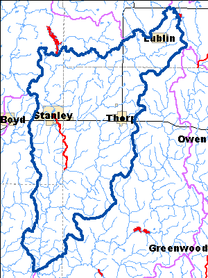 Impaired Water in North Fork Eau Claire River Watershed