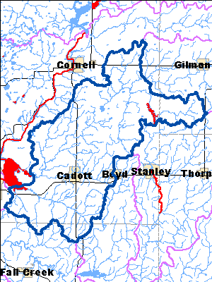 Impaired Water in Lower Yellow (Chippewa Co.) River Watershed