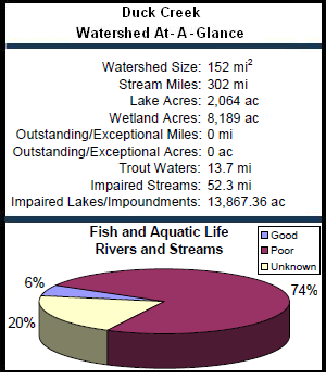 Duck Creek Watershed At-a-Glance