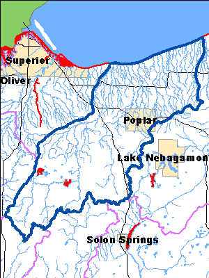 Impaired Water in Amnicon and Middle Rivers Watershed
