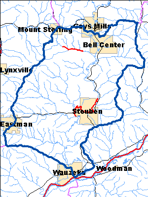 Impaired Water in Lower Kickapoo River Watershed