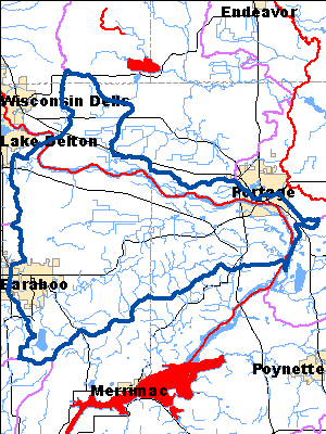 Impaired Water in Lower Baraboo River Watershed