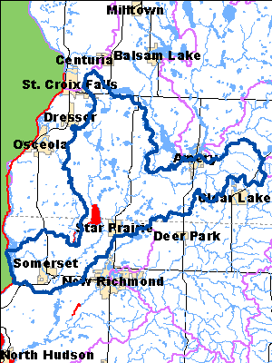 Impaired Water in Lower Apple River Watershed