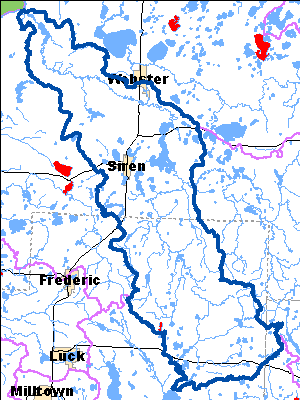 Impaired Water in Clam River Watershed