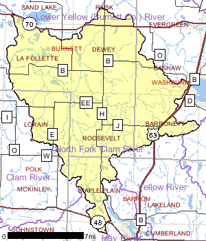 North Fork Clam River Watershed
