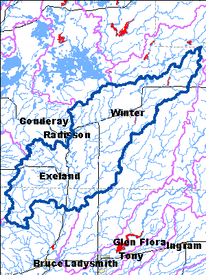 Impaired Water in Weirgor Creek and Brunet River Watershed
