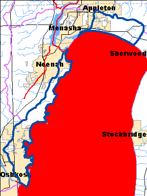 Impaired Water in Lake Winnebago - North and West Watershed