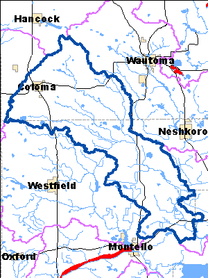 Impaired Water in Mecan River Watershed