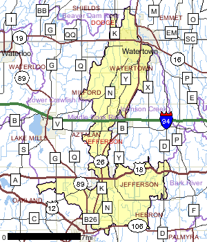 Impaired Water in Middle Rock River Watershed