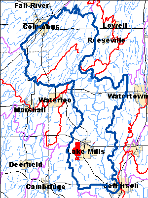Impaired Water in Lower Crawfish River Watershed