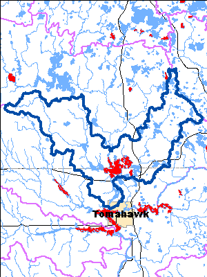 Impaired Water in Lower Tomahawk River Watershed