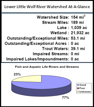 Lower Little Wolf River Watershed At-a-Glance