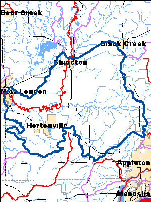 Impaired Water in Wolf River - New London and Bear Creek Watershed